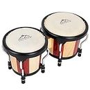 EastRock Bongo Drum 4" et 5" Bongos Drum Set for Adults Kids Beginners Professionals Tunable Wood and Metal Drum Percussion Instruments with Tuning Wrench