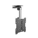 ZeboZap ZZTVC8022 Flip Down Ceiling TV Mount and Monitor Mount | Gazebo TV Mount | RV TV Mount | Kitchen Overhead & Under Cabinet Mount | Height Adjustable | Holds 44lbs | Fits Screens 13" to 37"