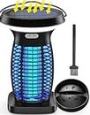 Solar Bug Zapper Outdoor, Mosquito Zapper Indoor Outdoor, Electric Fly Zapper with Camping Lantern, Waterproof Mosquito Traps, Cordless Mosquito Killer Lamp for Patio, Backyard, Home, Balcony