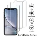 Tempered Glass Film for iPhone 11 12 13 Pro XR X XS Max Mini Clear Screen Protector on for iPhone 7
