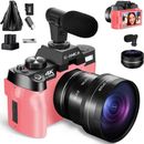 Cámara digital para fotografía 48MP 4K cámara de video vlogging compacta con cargador