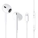 in-Ear Headphones for iPhone [Apple MFi Certified] HiFi Sound Earphones Isolating Lightning Connector Headphones with Microphone Compatible with iPhone 14/13/12/11/XR/8 Supports All iOS Systems
