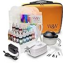 Cake & Cookie Airbrush Kit for Decorating Cakes, Cookies and Baking. Full kit Includes Machine, Air Brush, 13 Colors, Cleaner, Stencils, Spraytidy Cleaning Station & Professional Custom Carry Case