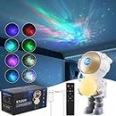 Bezavea Astronaut Galaxy Star Projector, 360°Adjustable Starry Night Light Projector, Astronaut Light Projector with Nebula, Timer and Remote Control, Gifts for Children Adultsildren Adults (White)