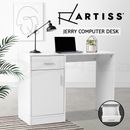 Artiss Computer Desk Drawer Cabinet Home Office Study Table White 100CM