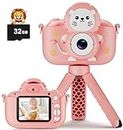 Children's Camera, Digital Cameras for Children 1080P HD 2.0 Inch, Mini Child Camera with 32GB Card, Selfie Video Camera for 3 to 12 Years Old Child Gift Toy