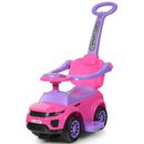3-In-1 Kids Ride on Push Car Sliding Car Toddler Stroller w/ Music Toy Pink