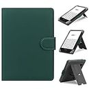 HoYiXi Universal Case Compatible with 6”-6.8” Kobo/PocketBook/Tolino/Sony E-Book eReader Kindle Paperwhite/Kobo Clara HD/Kobo Clara 2E Leather Stand Cover for 6-6.8'' E-Book eReader,green