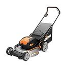 WORX Nitro WG751.3 40V Power Share 20” Push Lawn Mower with Two 4.0Ah High-Capacity Batteries, Black and Orange