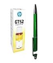 HP GT52 Ink Bottle (Yellow) with 3in1 Multi-Function Mobile Phone Stand, Stylus Pen, Anti-Metal Texture Rotating Ballpoint Pen (Very Colors)