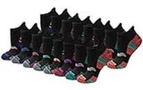 Saucony Women's 8/16 Performance Heel Tab Athletic Socks, Assorted Darks (16 Pairs), Medium
