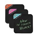 Boogie Board VersaNotes Expansion Pack, Reusable Dry-Erase and Sticky Note Alternative 3-Pack for Home and Office Includes 3 Sticky Notes with 4x4” Writing Surface, and Instant Erase, Black