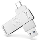 ?Plug-Play? iDiskk 128GB Super Fast Solid State Flash Drive Photo Stick for iPhone 15/15 Plus/15 Pro/15 Pro Max,USB C iPad, MacBook,Laptops,Android Phones and Widows Computer, Up to 500MB/S
