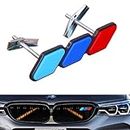 Lanyun Compatible BMW Grill m-Color Emblem Front Grille Badge no Removal Grille or Hood fit Most of BMW Model 1 2 3 4 5 6 7 8 Series X1 X2 X3 X4 X5 X6 X7 Z4 Accessories