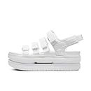 Nike Women's Icon Classic Sandal NA White/Pure Platinum-White (DH0224 100), White/Pure Platinum-white, 9