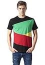 Urban Classics Bekleidung Zig Zag Tee Camiseta Hombre, Multicolor (Blk/Rasta), S