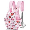 Aolso Baby Doll Carrier, Doll Carrier Soft Cotton, Front and Back Carrying with Adjustable Straps for Baby, 14" to 18" Doll Carrier Seat for Baby Born, Carrier Doll Accessories for Kids (Pink)