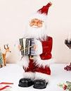 Zest 4 Toyz Singing Santa, Dancing Santa Claus,Santa Claus Christmas Decoration, Musical Santa Claus with Accordaian Instrument, Christmas Decoration Figure Toy