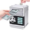 EPHVODI Piggy Bank, Electronic ATM Password Real Money Saving Box Cash Coin Can Auto Scroll Paper Money Saving Box Toy Best Gift for Kids