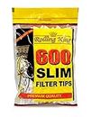 Rolling King Slim Filter Tips - 600 Tips per Bag