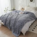 Sofá cama grande de felpa lana súper suave reversible doble talla queen