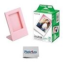 Fujifilm Instax Mini Twin Pack Instant Film Bundle with Frame for Instax Mini Prints (20 Sheets)