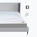 RIQINXIN Silberfaser Erdungsmatte Erdungsbettlaken Atmungsaktive Erdungsbettmatte für Besseren Schlaf Bio-Baumwolle Schmerzlinderung(99x 203 cm) Beige