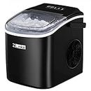 Countertop Ice Maker 6 Mins 9 Bullet Ice, 26.5lbs/24Hrs, Portable Ice Maker Machine with Self-Cleaning, Bags, Ice Scoop, and Basket, for Home/Kitchen/Office/Party