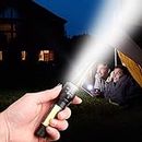 Lampe torche LED rechargeable – Forte lumière télescopique avec zoom USB, charge USB, haute luminosité, petite lampe de poche lumineuse, zoomable, lumière flash pour l'extérieur