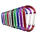 SWATOM Aluminum D Ring Carabiner 2 Inch Cilp Small Snap Hook Keychains Carabiners 20Pcs for Camping Traveling Hiking Keyring Outdoor Accessories