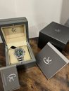 GENUINE Swiss movement GUESS GC Gc Silver-Tone and Green Chronograph Watch