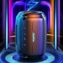 Bluetooth Speaker with HD Sound, Portable Bluetooth Speaker, HiFi Stereo Sound Speaker with LED Light Speakers for Home/Party/Outdoor/Beach, Gift for Men and Woman Prime of Day Deals Today 2024