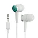 GRAPHICS & MORE Painted Elephant Ornate India Teal Novelty in-Ear Earbud Headphones - White