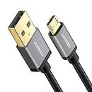 UGREEN Micro USB Cable Nylon Braided, Micro USB to USB 2.0 High Speed Android Charger Cable for Samsung Galaxy S7 S6, Note, LG, Nexus, Nokia, Kindle, PS4 Controller, Xbox One Controller (0.5M, Black)