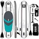 Roc Inflatable Stand Up Paddle Boards with Premium SUP Paddle Board Accessories, Wide Stable Design, Non-Slip Comfort Deck for Youth & Adults (Oceans, 10 FT)