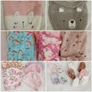 Mixed lot of 0-6 months baby girl clothes & accessories [28 pcs]