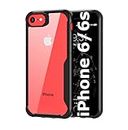 REALCASE iPhone 6 / 6s Back Cover Case | Clear Gel Transparent TPU Shock Proof Bumper Case Back Cover Case for iPhone 6 / 6s (E-Black)