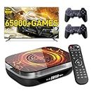 Kinhank Super Console X4 PLUS Retro Game Console Built-in 65000+Console Games,S905X4 Emulator Console with 3 Systems,8K UHD Output,2.4G+5G WIFI,BT 4.0,USB 3.0,2 Wireless Controllers (256GB)