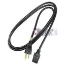 ZORO SELECT 5XFL8ID Power Cord, 5-15P, SJT, 6 ft., Blk, 15A, 14/3