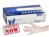 100 Pcs Handicare Disposable Vinyl Gloves Examination Powder Latex Free Gloves