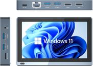 5.5" Fanless Mini PC Computer Windows 11 Pro 8+256GB Micro PC 4K HDMI w battery