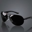 Retro HD Polarized Sunglasses Men Pilot Metal Outdoor Driving Eyewear Glasses