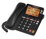 AT&T Corded Phone with 25 min Digital Answering Machine, Backlit Tilt Display, Audio Assist, Speakerphone, A/C Power (CL4940BK), Black