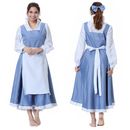 Beauty And The Beast Princess Belle Maid Kleid Uniform Cosplay Kostüm Outfit