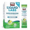 Force Factor Liquid Labs Electrolytes Powder, Hydration Packets to Make Electrolyte Water with 5 Essential Electrolytes, Vitamins, Minerals, and Antioxidants, Lemon-Lime Flavor, 20 Stick Packs
