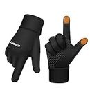Thermal Winter Gloves for Men Women, Freezer Warm Gloves, Anti-Slip Waterproof Lightweight Touch Screen Gloves for Hiking Running Cycling Driving (nero, XL)