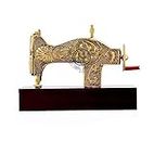 DSH Brass and Wooden Mini Decorative Shilai/Sewing Machine Miniature Showpiece Home Decor Gifting Item