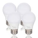 Simba Lighting LED A15 Refrigerator Light Bulbs (4-Pack) 4W 40W Replacement Small for Appliances, Freezers, Ceiling Fans, 120V, E26 Standard Medium Base, Frosted Cover, Not Dimmable, 5000K Daylight