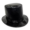 Largemouth Victorian Dickens Christmas Caroler Costume Top Hat PU Leather Steampunk Black
