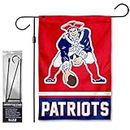 WinCraft Patriots Throwback Pat Patriot Garden Flag and Stand Pole Holder Mount
